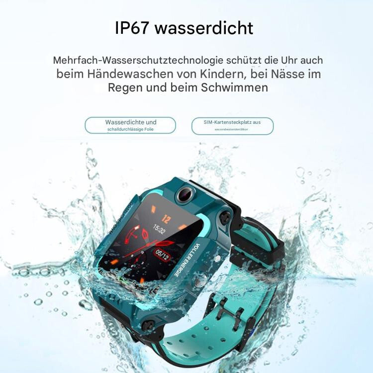 Kinder Smartwatch Wasserdicht Telefonfunktion mit 360° Drehbar GPS Tracker Kids
