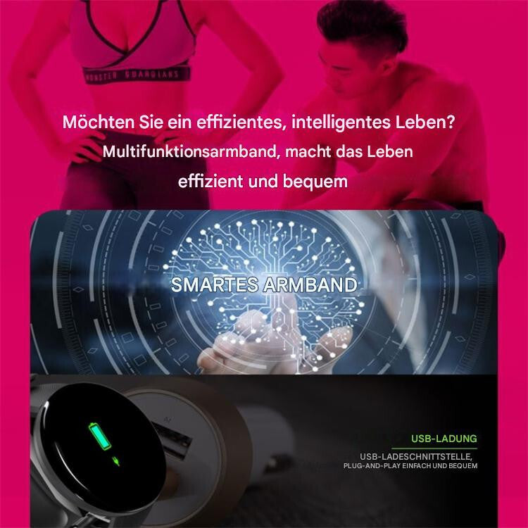Smartwatch Damen Herren mit Telefonfunktion Armbanduhr Wasserdicht für iOS Android