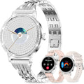 Smartwatch Damen - Diamant Design mit Telefonfunktion Armbanduhr für iOS Android
