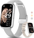Smartwatch Damen mit Anruffunktion Wasserdicht Armbanduhr für iOS Android