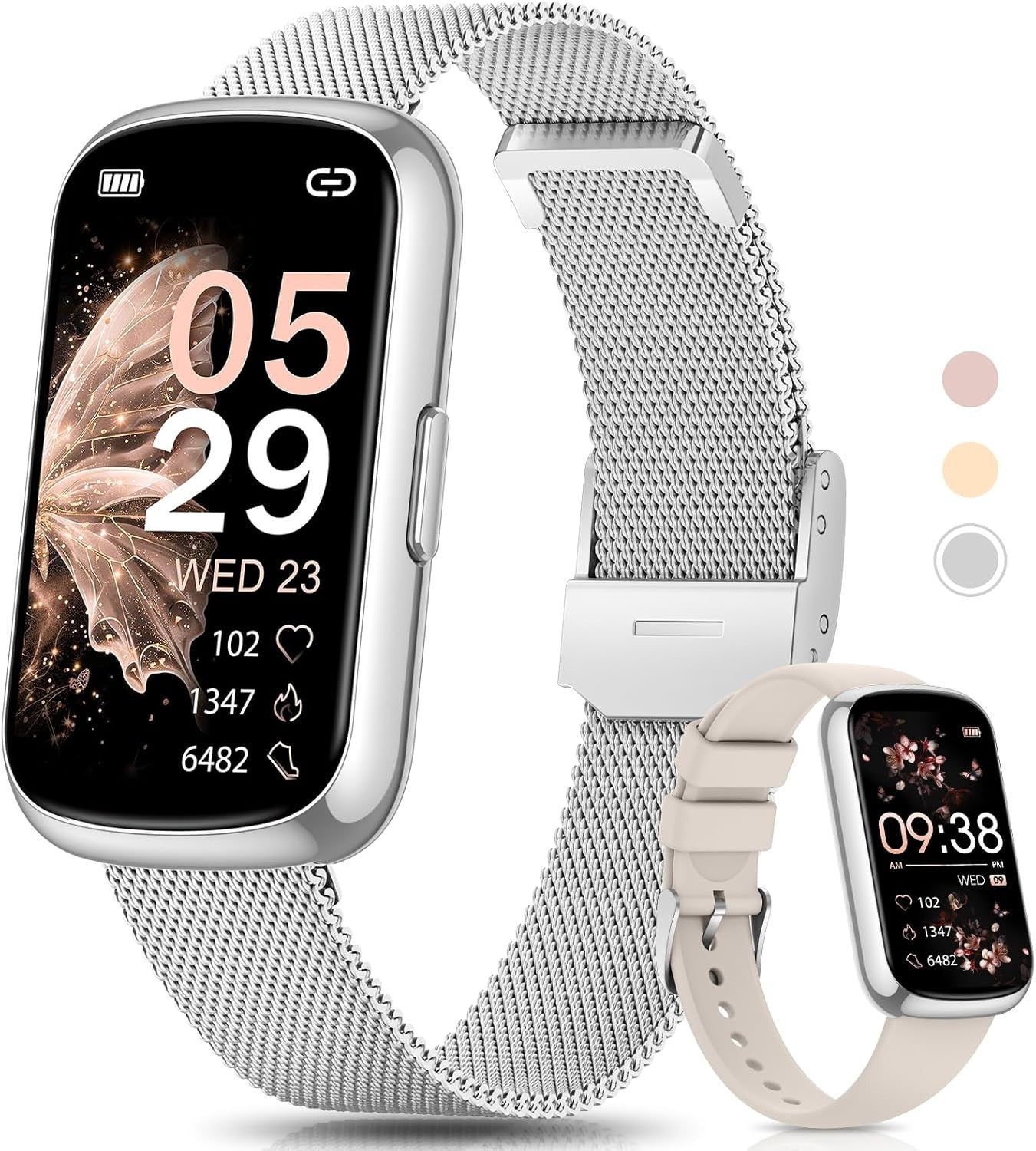 Smartwatch Damen mit Anruffunktion Wasserdicht Armbanduhr für iOS Android