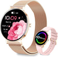 Smartwatch Damen - Bluetooth Wasserdicht Armbanduhr für iOS Android Elegant