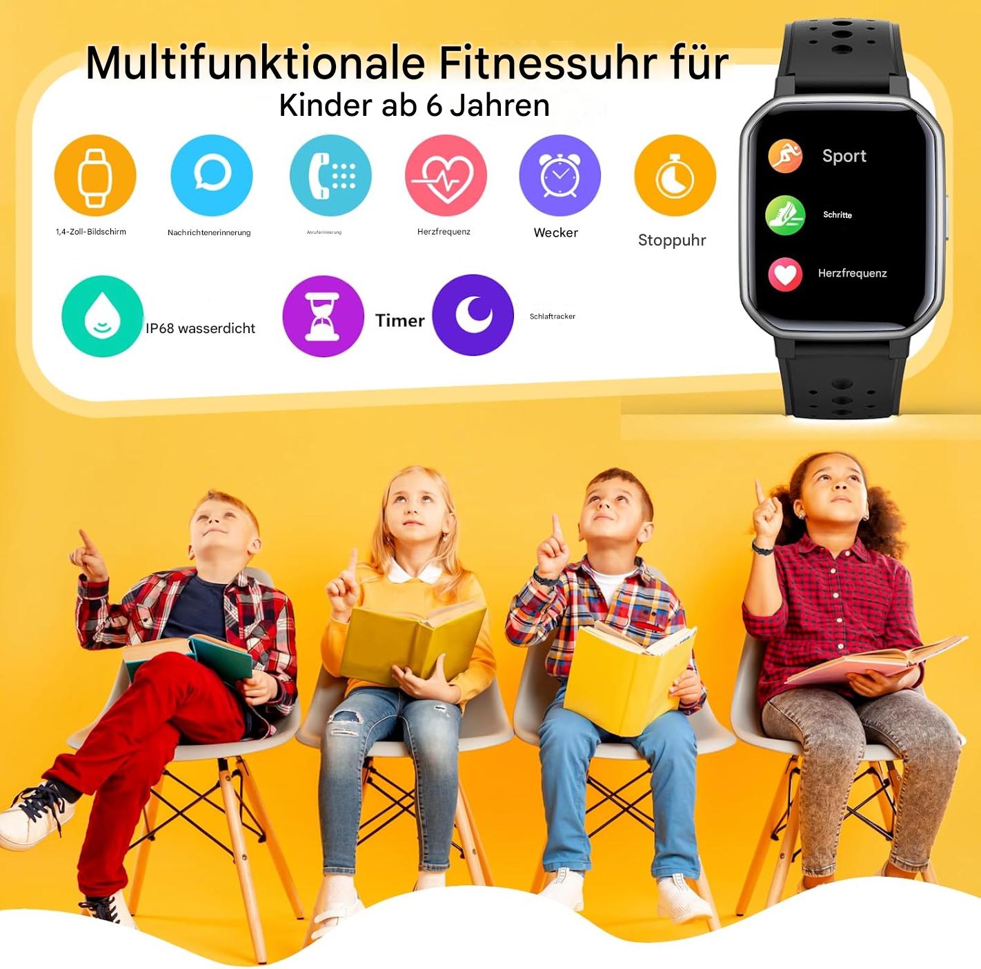 Kinder Smartwatch Sportuhr für Jungen und Mädchen mit Fitness Tracker