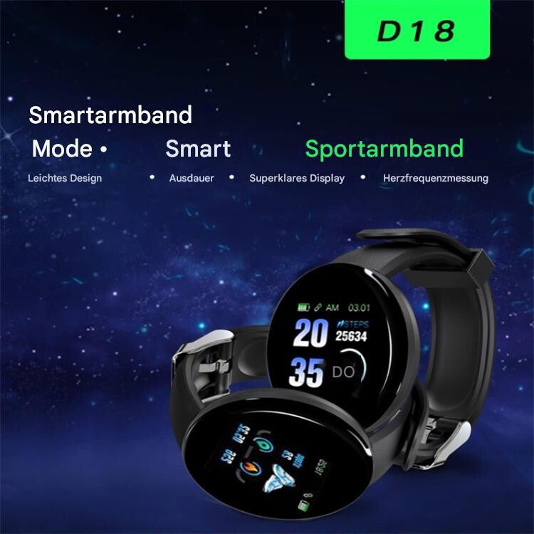 Smartwatch Damen Herren mit Telefonfunktion Armbanduhr Wasserdicht für iOS Android