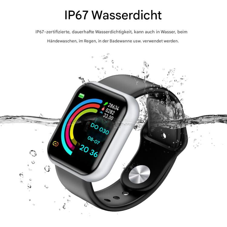 Smartwatch Damen Herren mit Telefonfunktion Armbanduhr für Android iOS