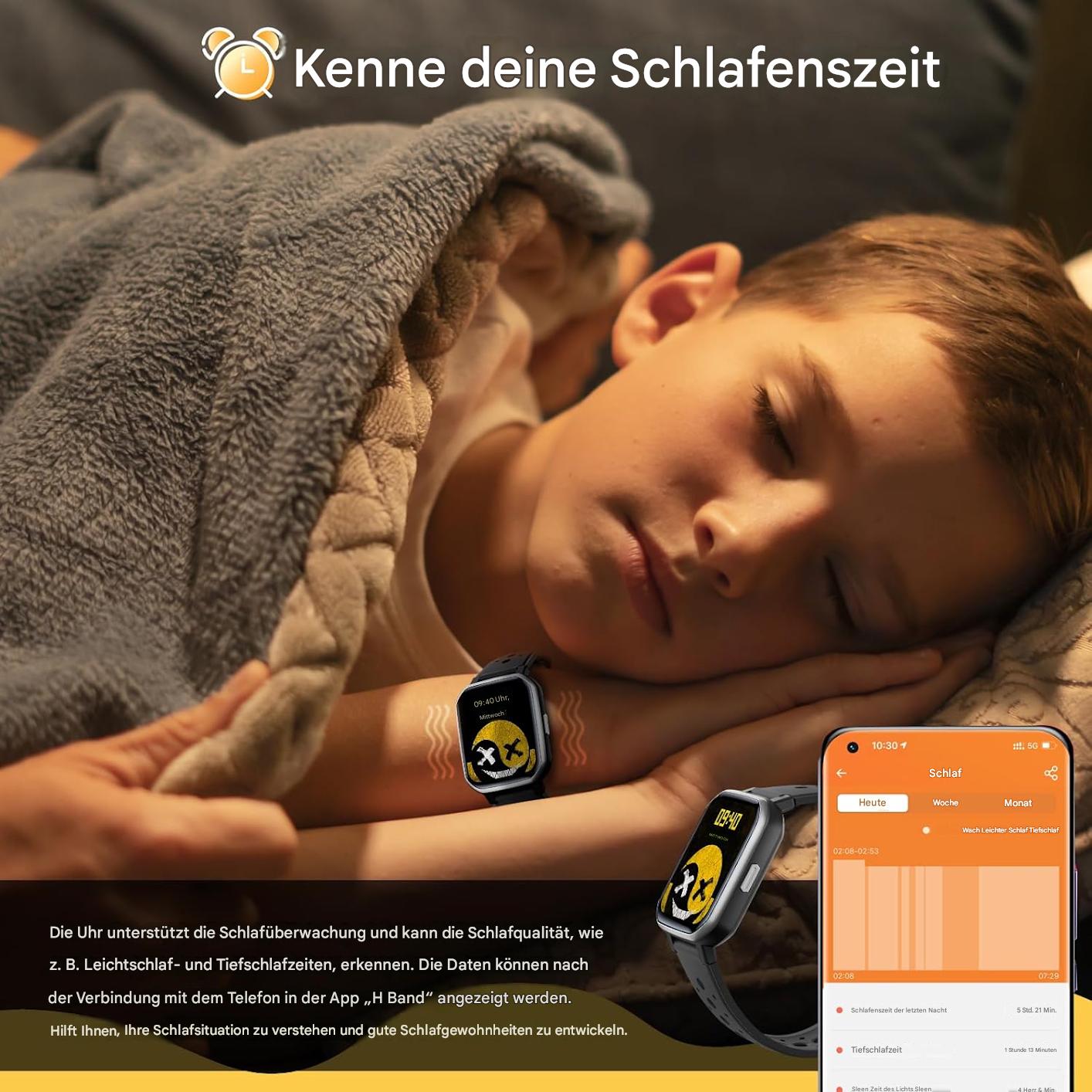Kinder Smartwatch Sportuhr für Jungen und Mädchen mit Fitness Tracker