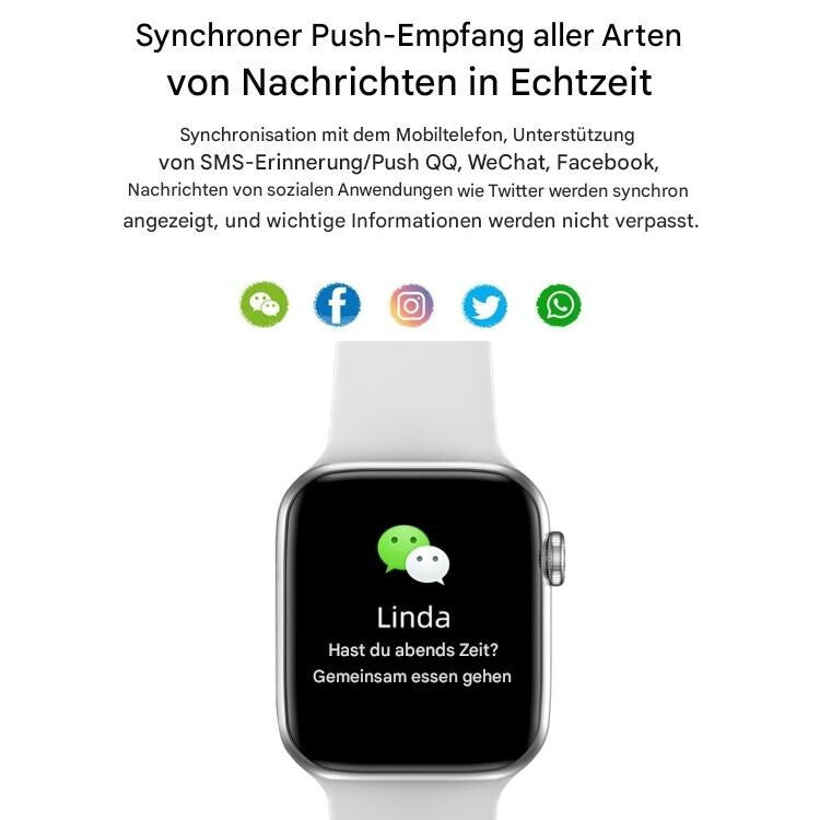 Smartwatch Herren Damen mit Telefonfunktion Sportuhr Armbanduhr Watch Uhr
