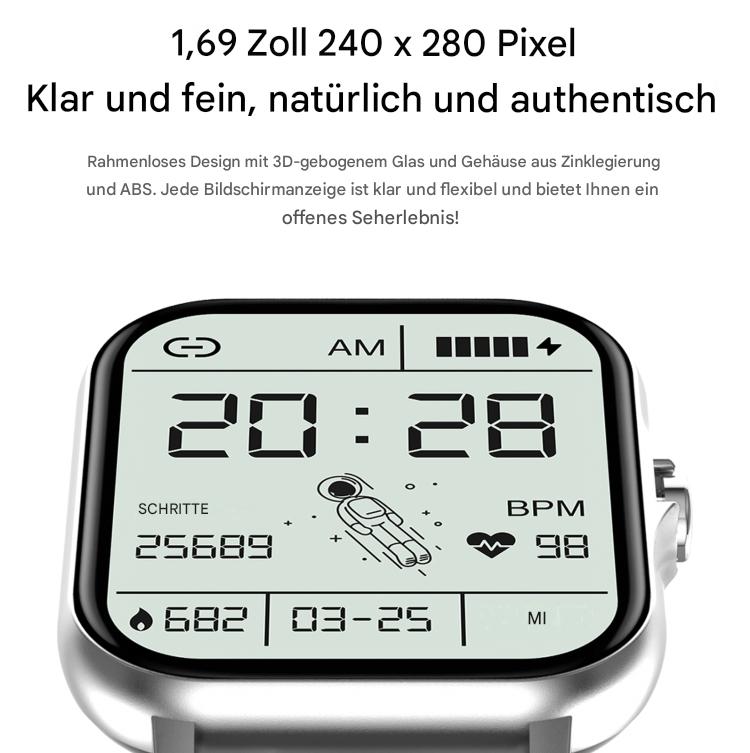 Smartwatch Damen Frauen - Telefonfunktion Armbanduhr für iOS Android