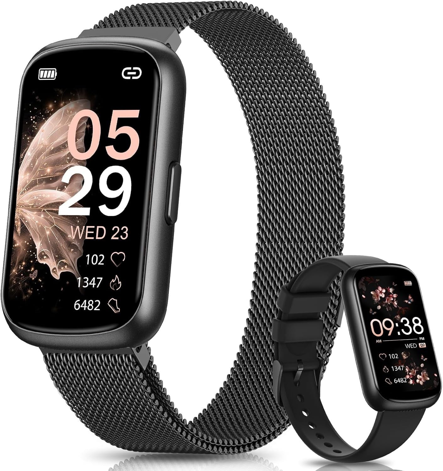 Smartwatch Damen mit Anruffunktion Wasserdicht Armbanduhr für iOS Android