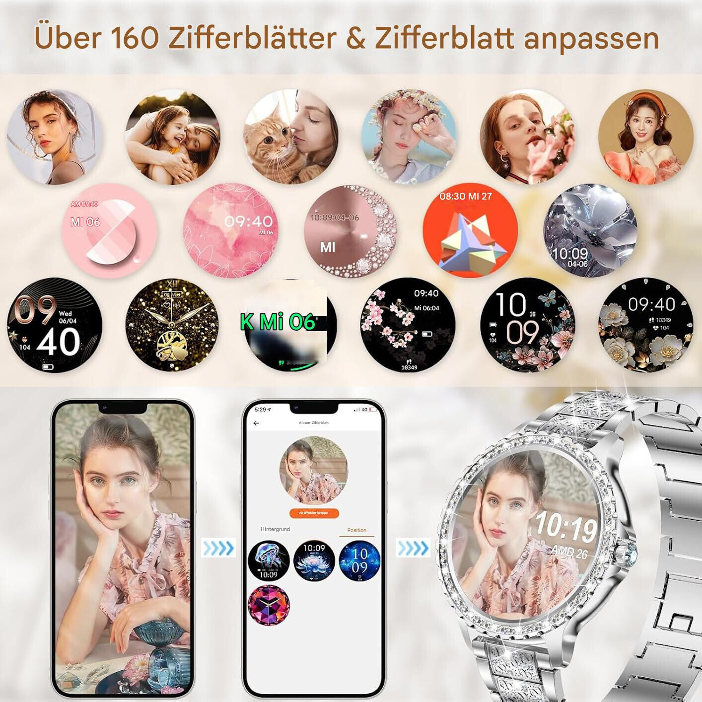 Smartwatch Damen - Elegant & mit Telefonfunktion