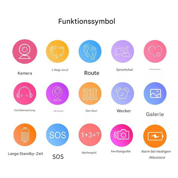 Kinder Smartwatch Wasserdicht Telefonfunktion mit 360° Drehbar GPS Tracker Kids