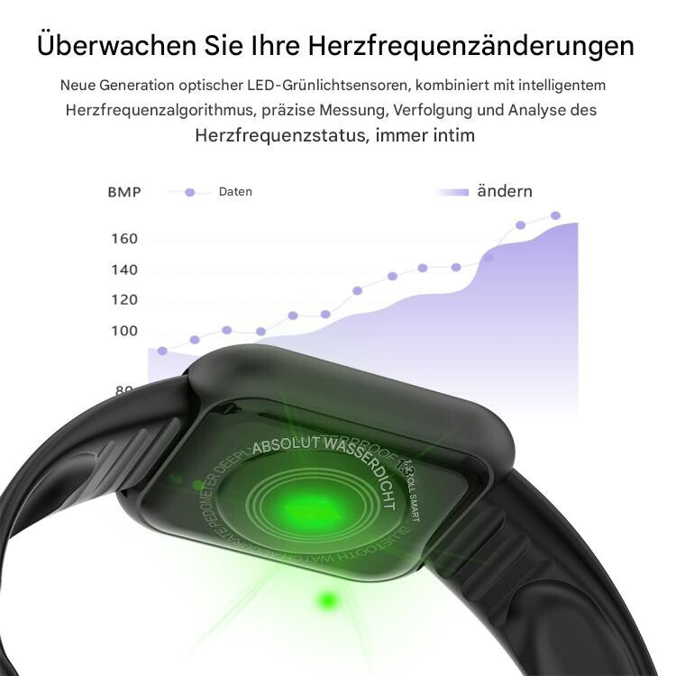 Smartwatch Damen Herren mit Telefonfunktion Armbanduhr für Android iOS