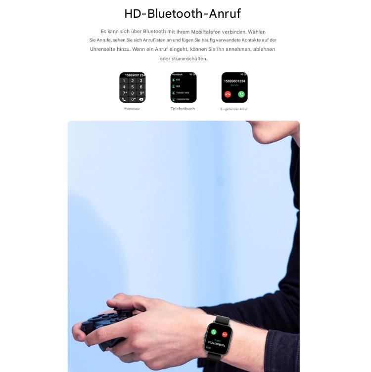 Smartwatch Damen Frauen - Telefonfunktion Armbanduhr für iOS Android