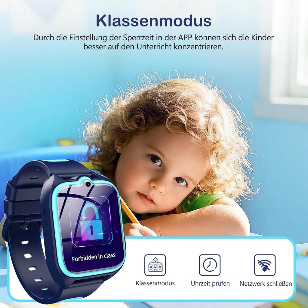Smartwatch für Kinder mit Telefonfunktion GPS Smart Watch SOS Sim Karte Uhr