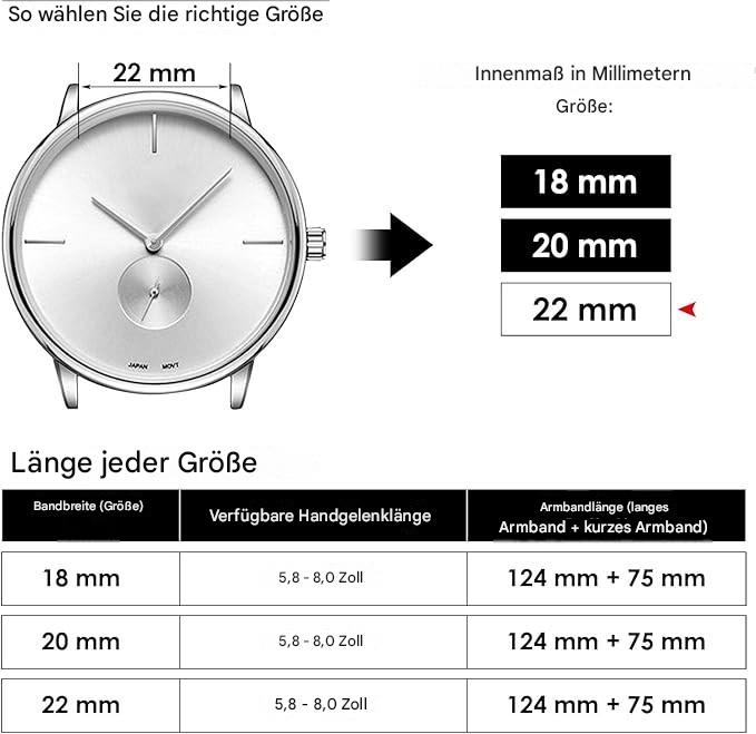 Universal 20mm Silikon Ersatzband für Smartwatch & Sportuhr
