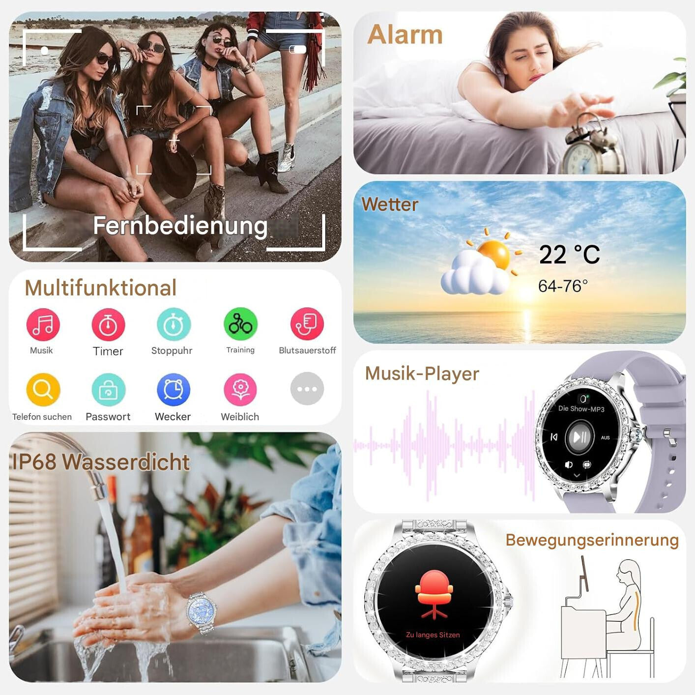 Smartwatch Damen - Elegant & mit Telefonfunktion