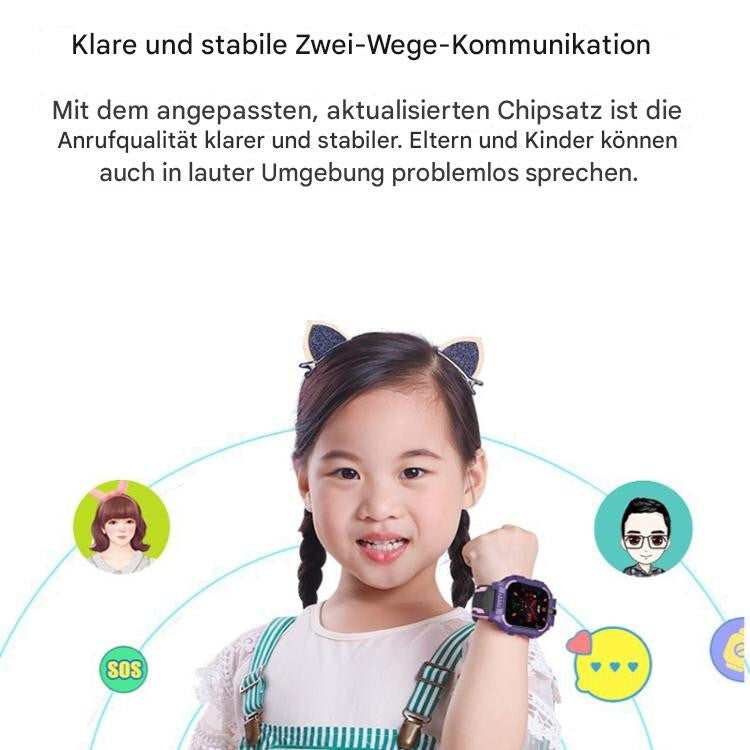 Kinder Smartwatch Wasserdicht Telefonfunktion mit 360° Drehbar GPS Tracker Kids