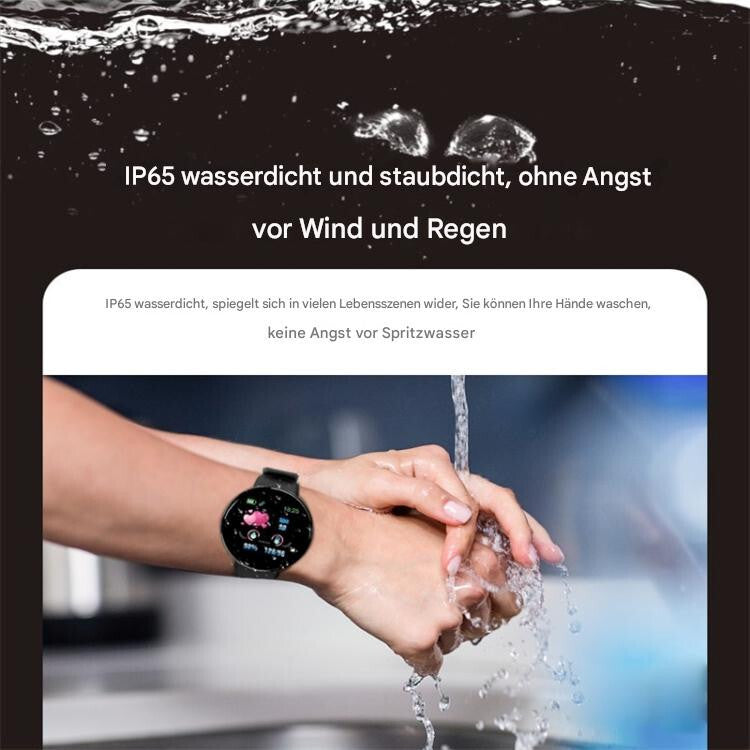 Smartwatch Damen Herren mit Telefonfunktion Armbanduhr Wasserdicht für iOS Android