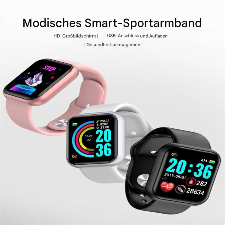 Smartwatch Damen Herren mit Telefonfunktion Armbanduhr für Android iOS
