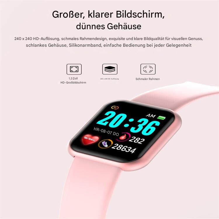 Smartwatch Damen Herren mit Telefonfunktion Armbanduhr für Android iOS