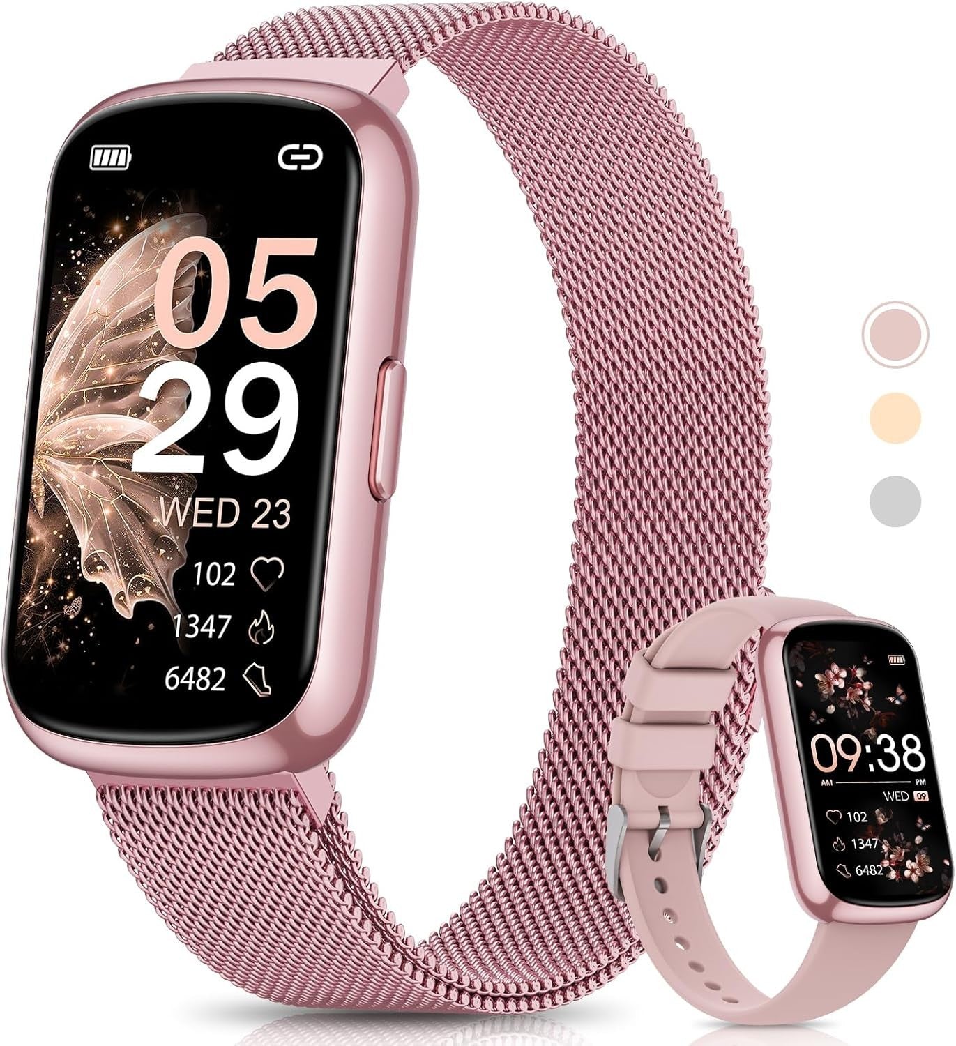 Smartwatch Damen mit Anruffunktion Wasserdicht Armbanduhr für iOS Android